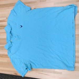 American Eagle Baby Blue Polo L